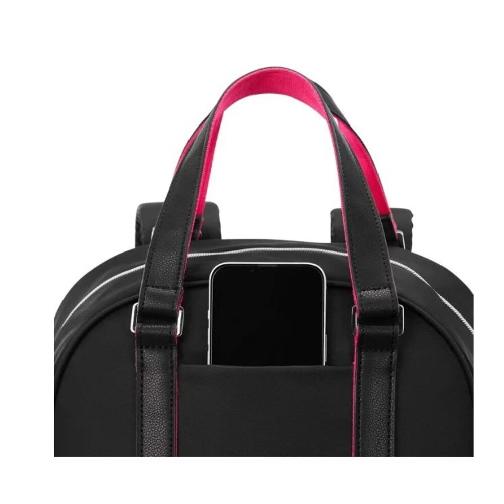 SJP Sarah Jessica Parker 16" RFID Convertible Laptop Backpack - Black/Candy Pink - Picture 5 of 12